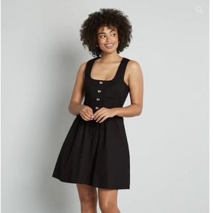 Modcloth Dangerfield Black  My Noir Romance Mini Dress NWT Size 16